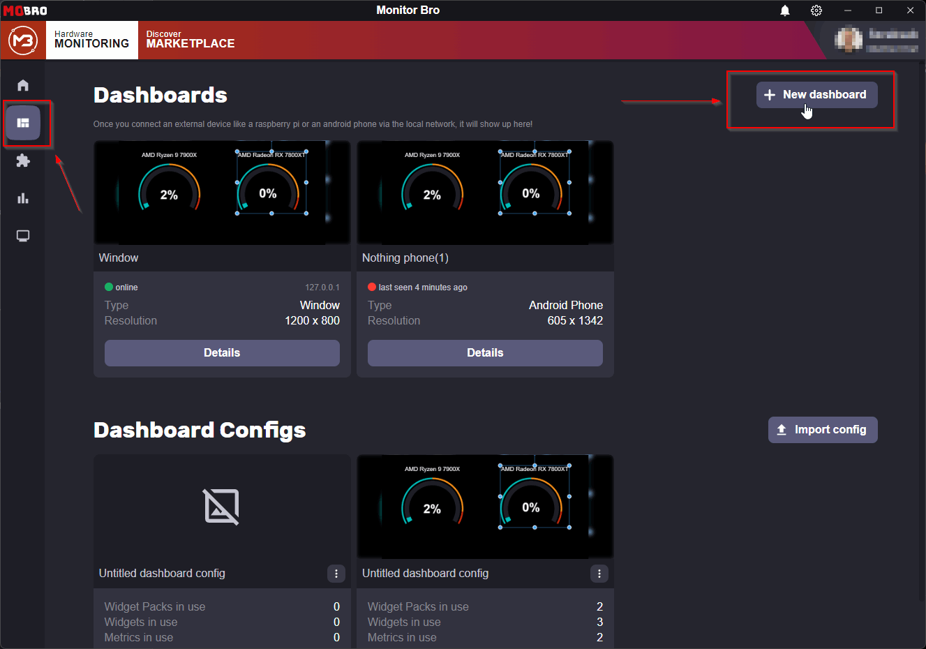 Create dashboard